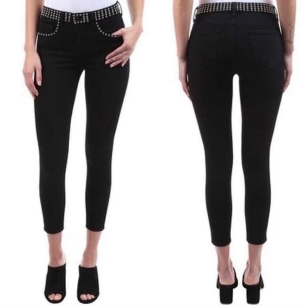 L’agence Margot Black Studded Skinny Jeans